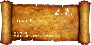 Lippe Martin névjegykártya
